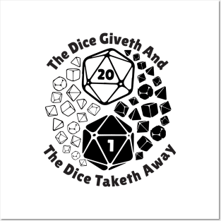 D&D Yin Yang Dice Giveth & Taketh Away Posters and Art